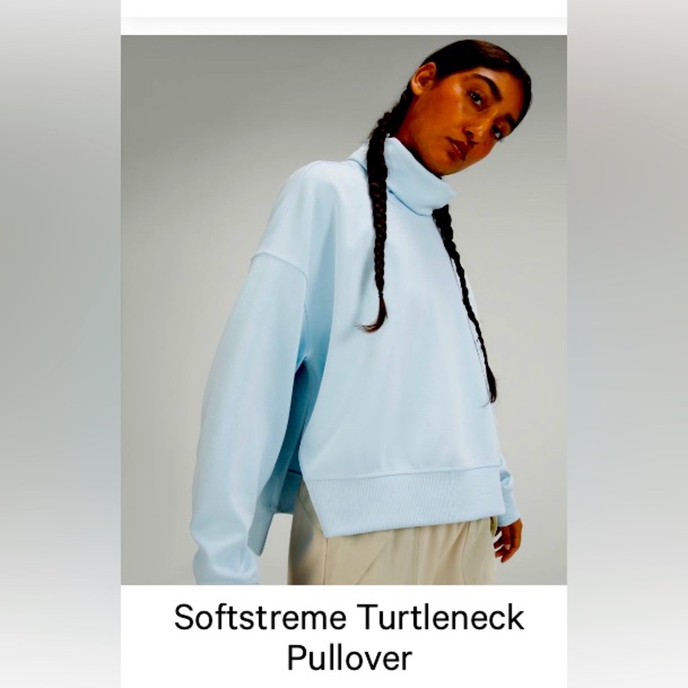 Light Blue Lululemon Turtleneck Pullover